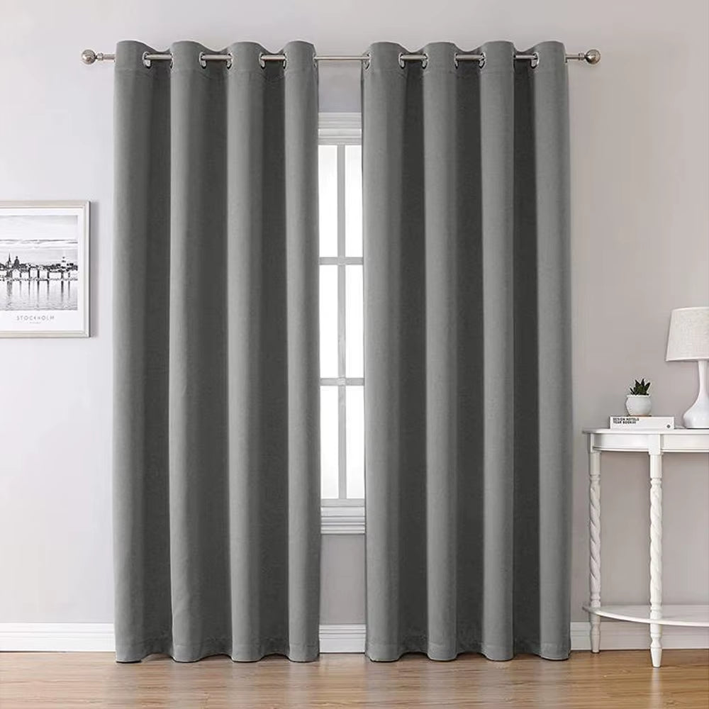 Blackout Thermal Curtains with Inner Lining, Noise Reduction Drapes for Bedroom Balcony Window, Thickened Privacy Shades