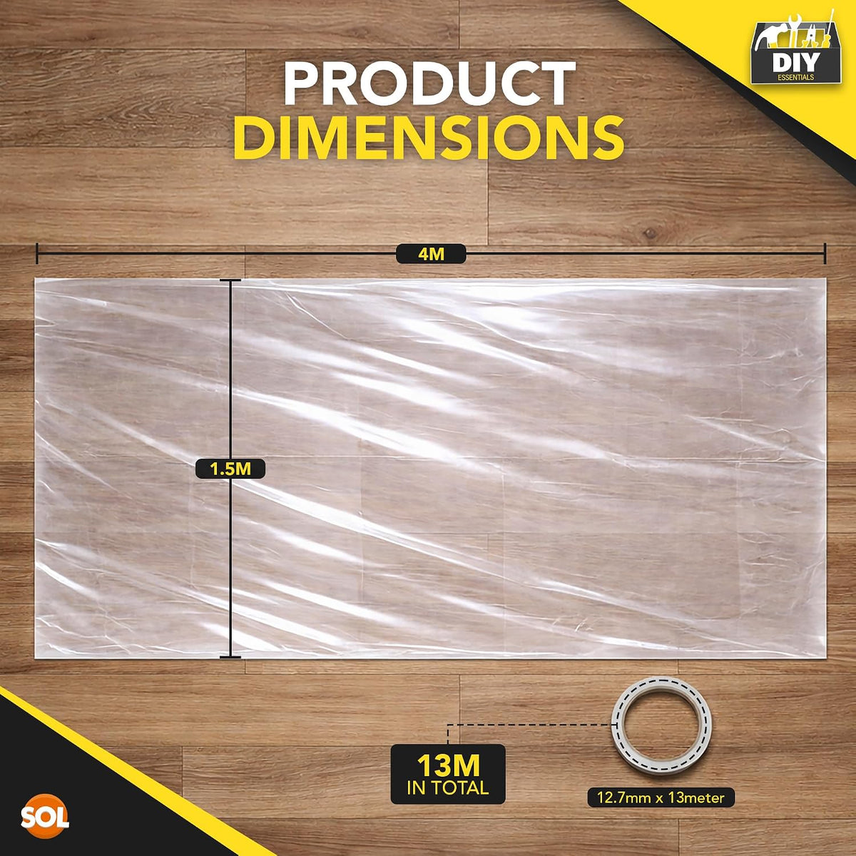 1Pk Window Insulation Kit - Clear Thermal Window Insulation Film 1.5X4M
