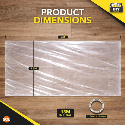 1Pk Window Insulation Kit - Clear Thermal Window Insulation Film 1.5X4M