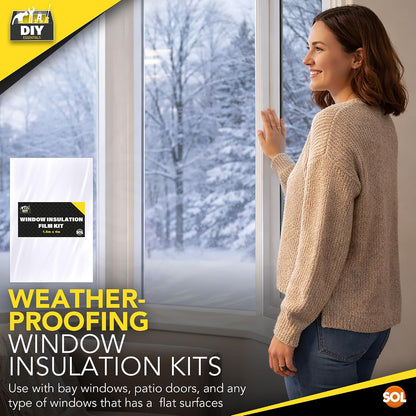 1Pk Window Insulation Kit - Clear Thermal Window Insulation Film 1.5X4M