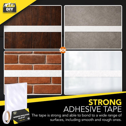 1Pk Window Insulation Kit - Clear Thermal Window Insulation Film 1.5X4M